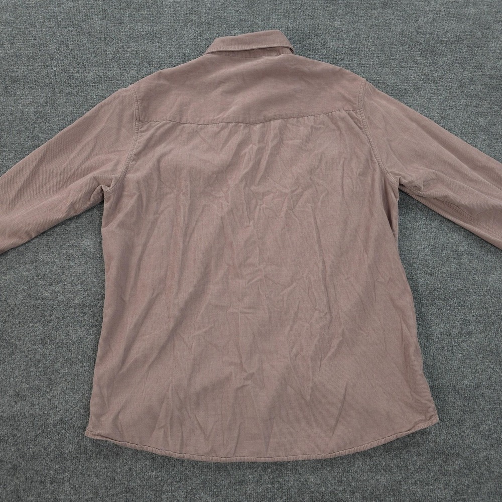 Criquet Shirt Mens Large Pink Corduroy Pearl Snap Western Button Up Casual Prep - Picture 6 of 11